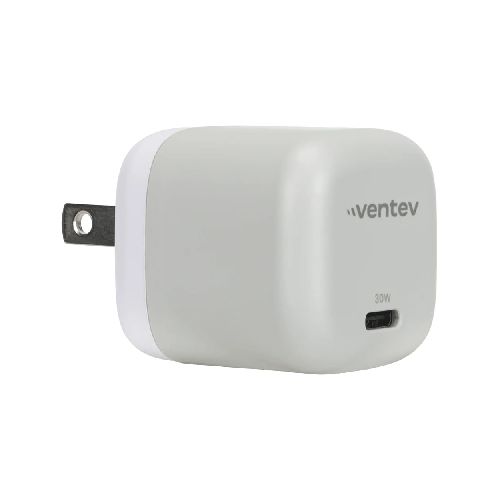 Cargador de Pared Ultra Rápido Ventev 30W PPS GaN Mini - Carga Universal y Eficiente - WC30-HD261499 - Maxitec