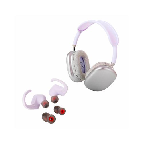 Audífonos Coby Combo: Headset y Earbuds Bluetooth 5.0 en Plata - CMB134SL - Maxitec