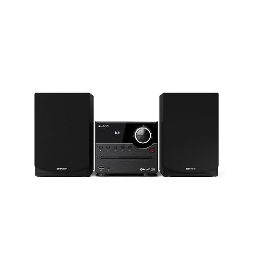 Sistema de Audio Sharp con Bluetooth, Reproductor de CD y Altavoces de Madera - SH-XL-B512(BK) - Maxitec