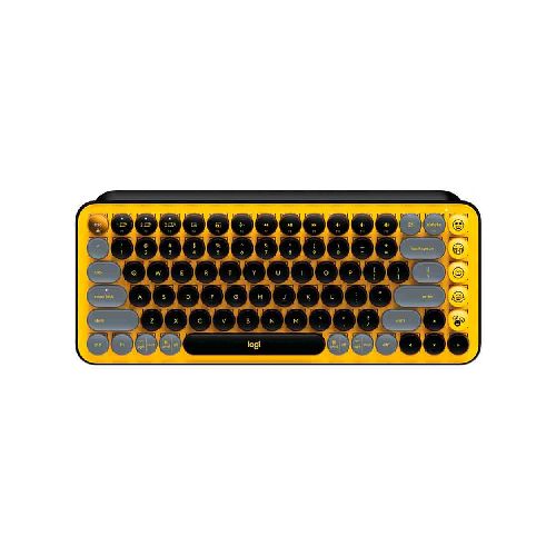 Teclado logitech inalámbrico pop keys bluetooth amarillo - 920-010713 - Maxitec