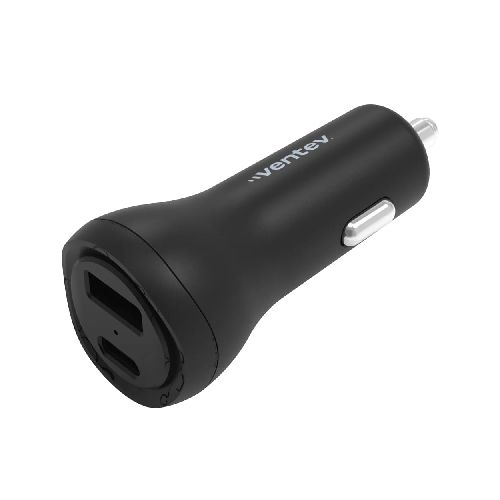 Cargador para Auto de 32W Dual USB-C y USB-A Negro - CC32-HD262891 - Maxitec