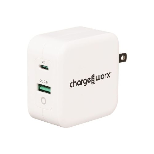 Cargador de pared con puerto dual USB-A y C de 65W - CX3029WH - Maxitec