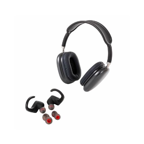 Audífonos en Combo: Headset y Earbuds Bluetooth 5.0 en Negro - CMB134BK - Maxitec