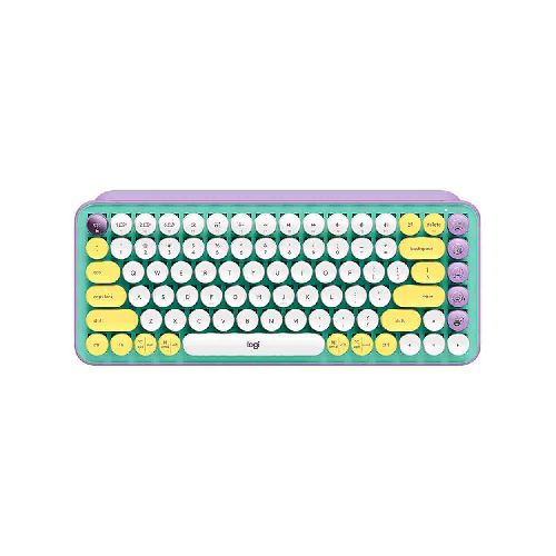 Teclado logitech inalámbrico pop keys bluetooth menta - 920-010714 - Maxitec