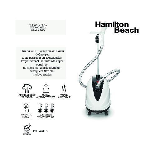 Plancha Vaporizador de ropa y ternos Hamilton Beach 11550 5H0007O - GADGETSTORE.EC