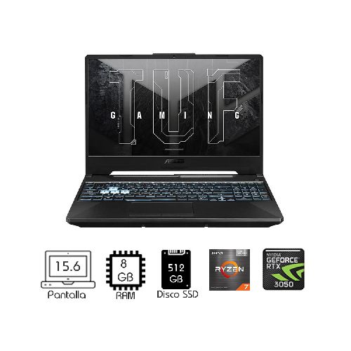 Laptop Asus TUF A15 15.6 144Hz AMD Ryzen 7 7435HS 8GB DDR5 512GB 3050 - GADGETSTORE.EC