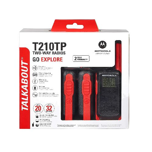 Motorola Walkie Talkie Talkabout T210 Kit De 3 Radios T210TP - GADGETSTORE.EC