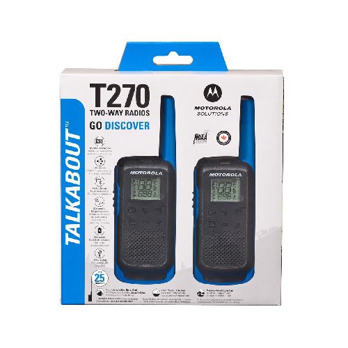 Motorola Walkie Talkie Talkabout T270 Kit de 2 Radios - GADGETSTORE.EC