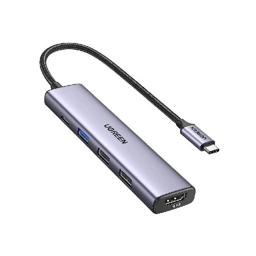 Adaptador HUB USB-C a HDMI 4K + USB-A x3 + USB-C PD / Ugreen 5-1 - GADGETSTORE.EC