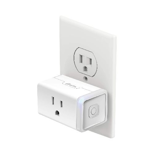 Kasa Smart Plug Mini con monitoreo de energía, Enchufe Wi-Fi funciona con Alexa, Google Home e IFTTT  