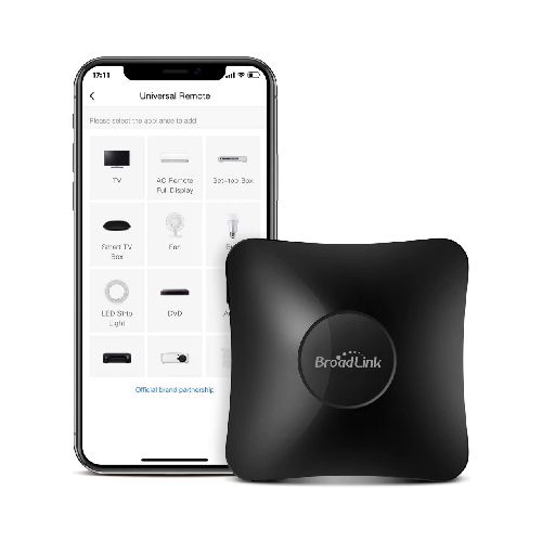 BroadLink RM4 Pro IR y RF Control Remoto Universal Inteligente Alexa y Google Assistant, TV, Motor de Cortina, Aire Acondicionado  