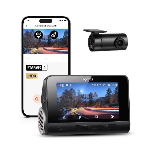 70mai A810 Dash Cam 4K HDR Sony Starvis 2 IMX678 Grabación Dual Soporta 4G  