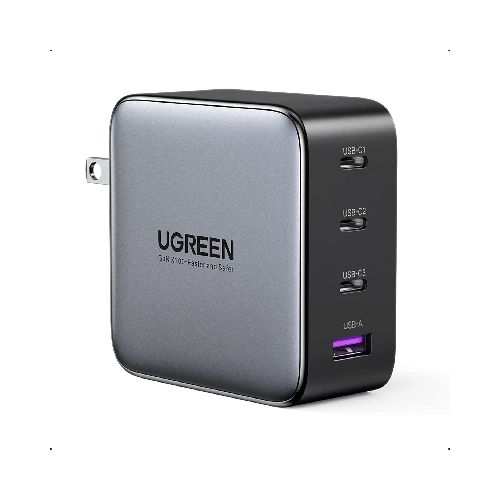 UGREEN 100W GaN Cargador Rápido PD 4 Puertos  