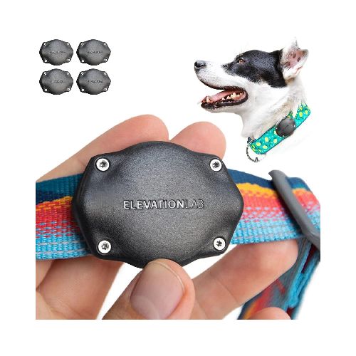 TagVault Pack de 4 Pet Case para Apple AirTag Montaje para Collar de Perro y Gato Impermeable  